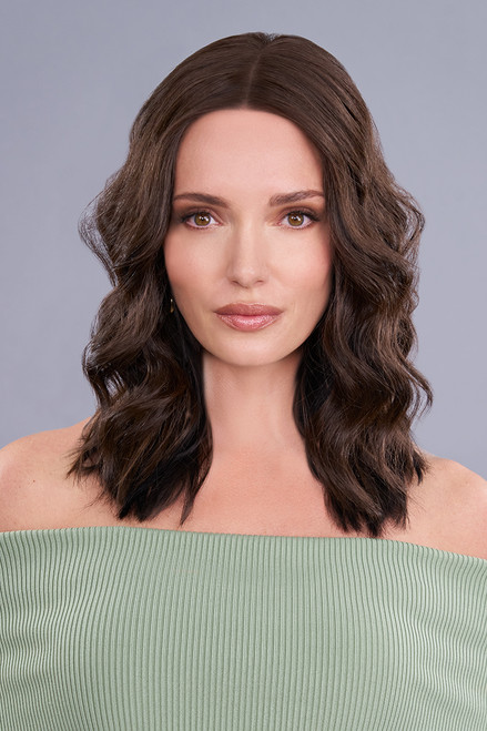 Top Trend Lace HD Wavy 14" brunette topper main